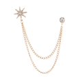 thumbnail image 6 of hengtong 6xSnowflake Men's Brooch Brooch Lapel Pin Chain for Shirts Suit Coat, 6 of 9
