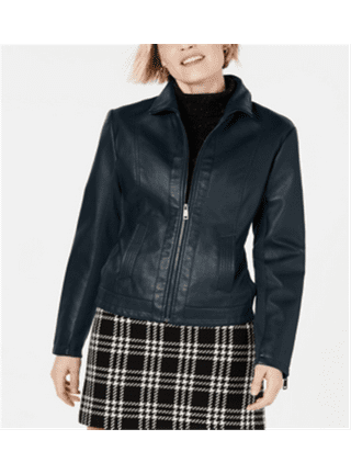 Kenneth cole reaction shop faux leather jacket womens