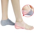 thumbnail image 1 of Cheers Unisex Invisible Height Increase Socks Heel Pads Silicone Insoles Foot Massage, 1 of 1