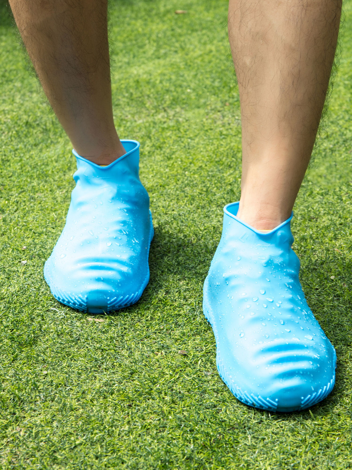Outdoor Shoe Protector for Kids Men Women Upgrade Reusable Not-Slip Silicone Rain Overshoes with Zipper Rehomy Waterproof Shoe Covers 