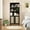 Black, variant on Tall Bookcase With Rattan Doors, Natural Wood Finish, 5 Tier Storage Solution For Library And Home Office Decor,
Natural