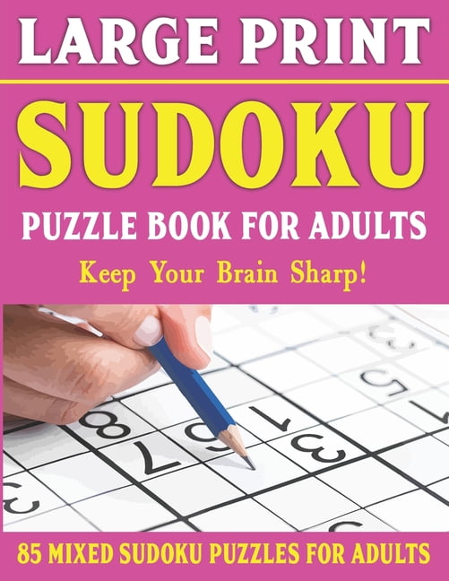large print sudoku puzzles easy medium and hard large print puzzle for adults brain games for adults vol 5 paperback large print walmart com