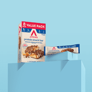 Atkins Snack Bar, Caramel Chocolate Nut Roll, 7g of Protein, Keto Friendly, 8 Count
