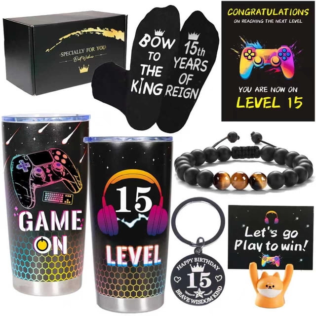 Set de regalo Carselage para niño jugador de 15 años, 15 cumpleaños