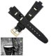 thumbnail image 3 of Silicone Watch Barcelet Watch Accessories Band For Bvlgari Dp42c14svdgmt Convex 8mm Rubber Strap Men And Women 2 Types-black -silvery, 3 of 5