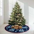 thumbnail image 2 of Christmas Tree Skirt Blue Tree Skirts Candy Cane Decorations Xmas Tree Skirt Tree Mat 36 Inch Winter Christmas Decor for Home, 2 of 3