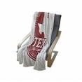 thumbnail image 4 of Texas Star Soft Flannel Fleece Blanket, Vintage Stamp Pattern Map and the Lone Star State Written in Circular Frame, Cozy Plush for Indoor and Outdoor Use, 60" x 80", Ruby and White, by Ambesonne, 4 of 6