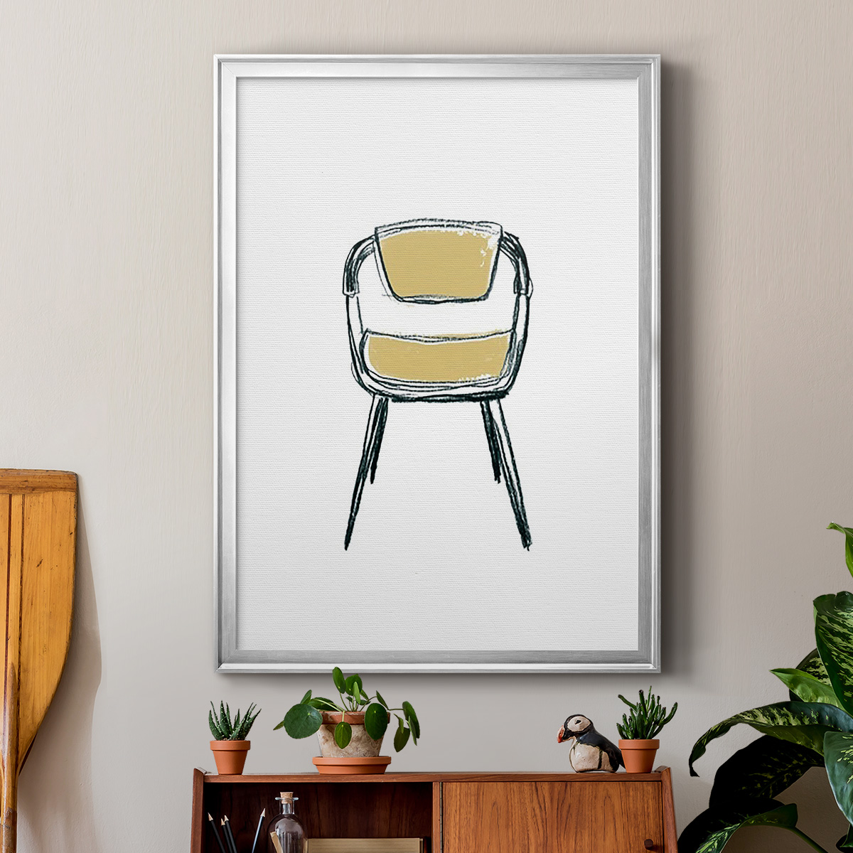 Take a Seat II Premium Framed Print, in Gold, Black, or Silver - Ready to Hang