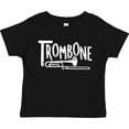 thumbnail image 3 of Inktastic Trombone  Rough  White Text Boys or Girls Toddler T-Shirt, 3 of 5
