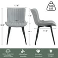 thumbnail image 6 of YOUNIKE Upholstered Dining Chairs Set of 4 PU Leather Wingback Modern Kitchen Dining Room Chair, Gray, 6 of 6