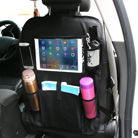 EEEkit Kick Mats with Car Backseat Organizer - XL Storage Pocket-100% Waterproof - Premium XL Protector for Car Seat Back,suit for Vehicles, Trucks, Vans SUV
