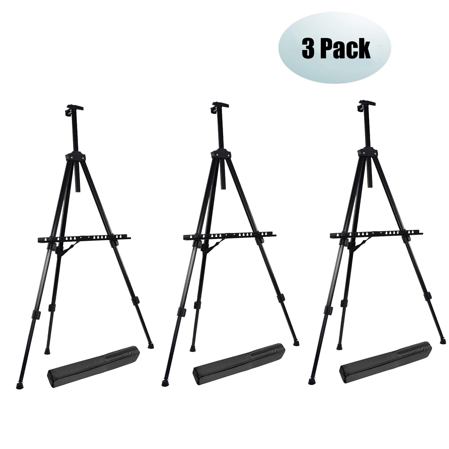 Zimtown 3 Pcs Adjustable Artist Tripod Painting Drawing Easel Display