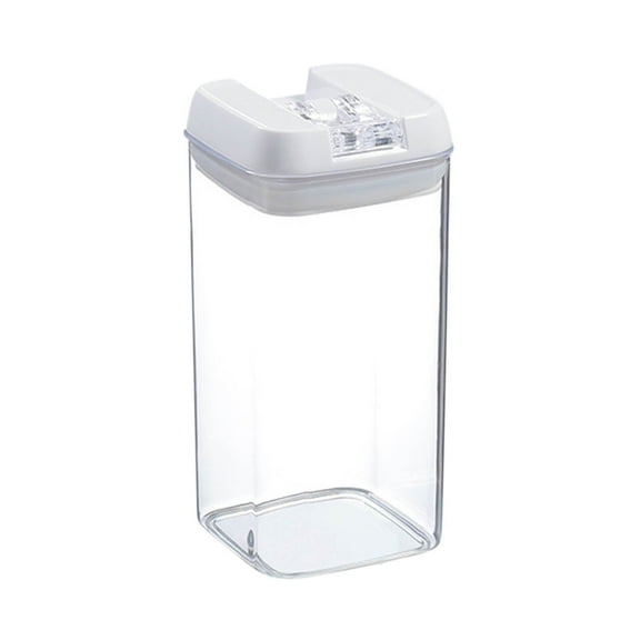 Easy Lock System Airtight Food Storage Container | Transparent Plastic Kitchen Jar with Rubber Seal | Fresh-Keeping Box in L Size