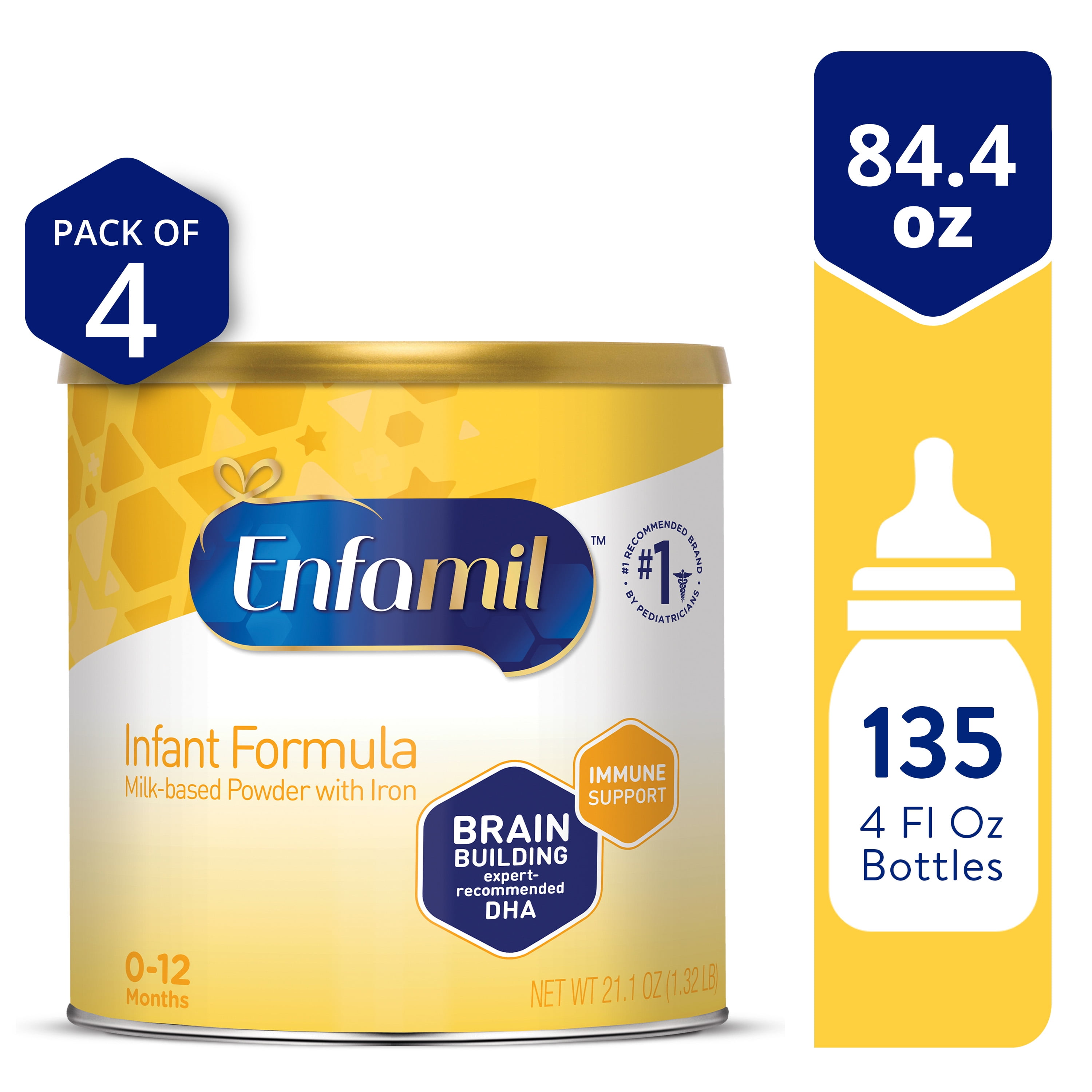 Enfamil Gentlease Powder Baby Formula with Iron, 19.9 oz, 4