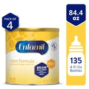 Enfamil Infant Formula, Milk-based Baby Formula with Iron, Brain-Building Omega-3 DHA & Choline, Dual Prebiotic Blend for Immune Support, Baby Milk, 84.4 Oz Powder Can