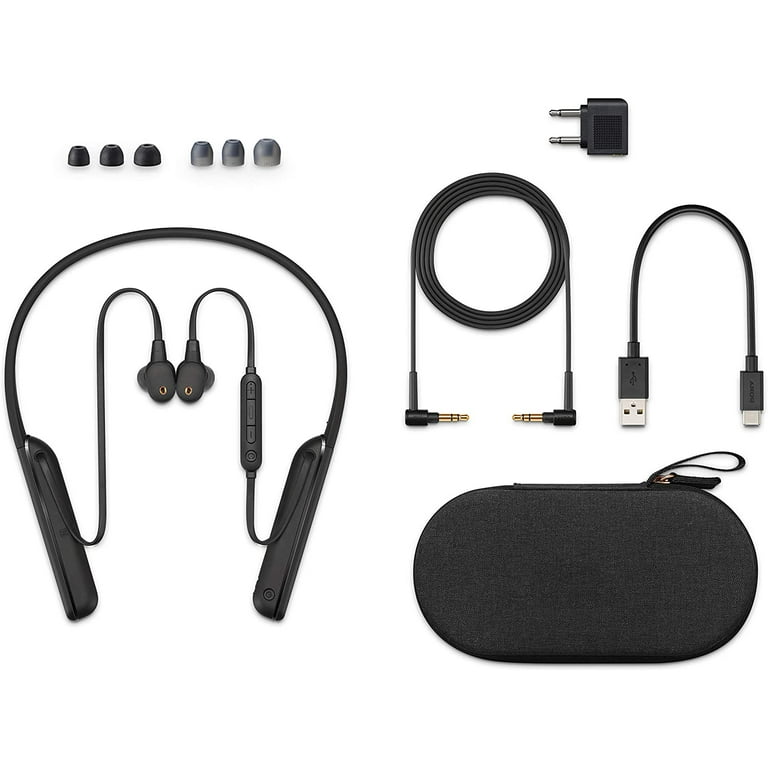 Sony WI1000XM2/B Premium Noise Cancelling Wireless Behind-Neck In Ear  Headphones (Black)