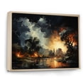 thumbnail image 2 of Designart "Electric Dance of the Storm I" Landscapes Floater Framed Wall Decor, 2 of 7