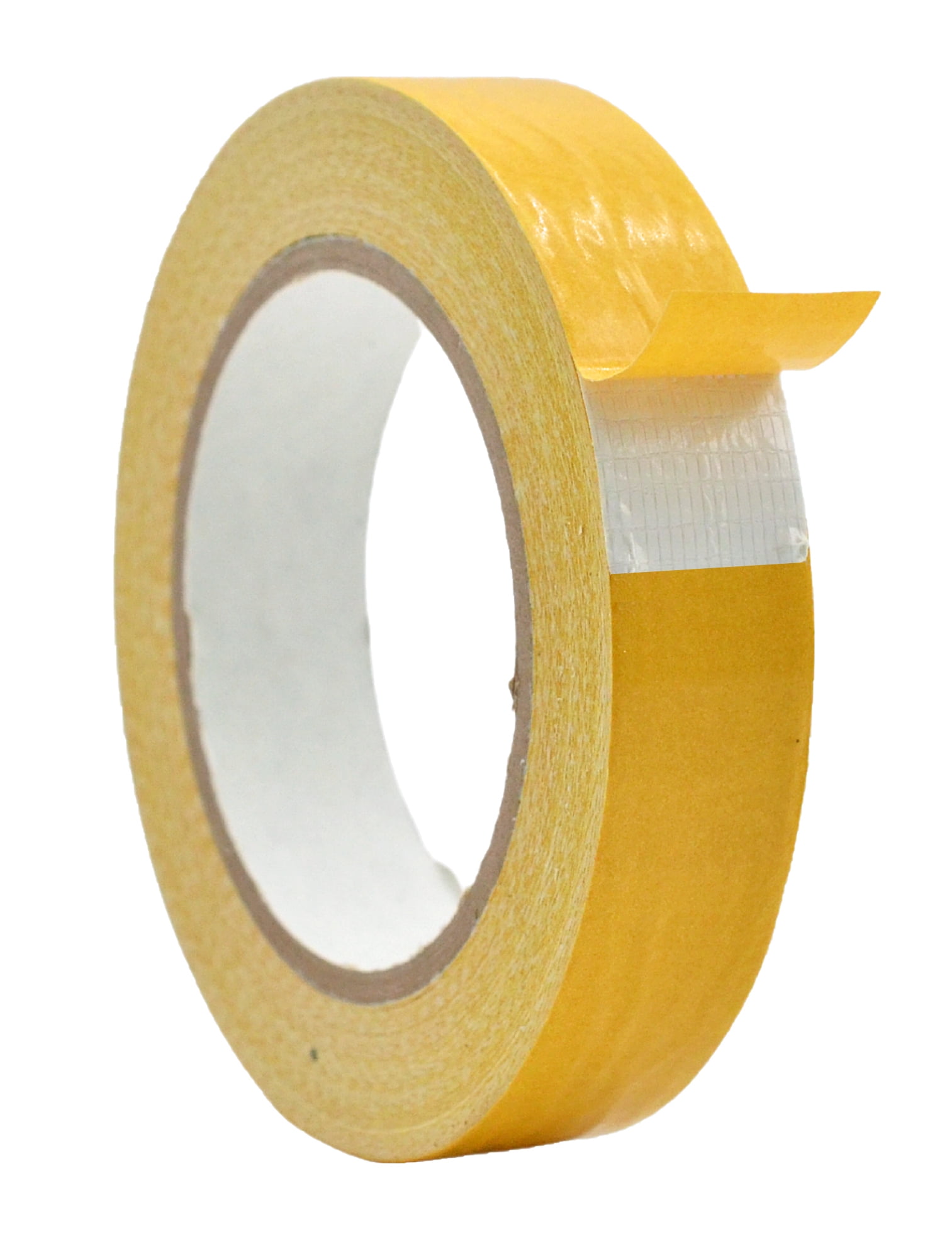 White Polyester Fabric on a Gold Siliconized Paper Liner: 1 in Pack of 1 WOD DC-5215 Double Sided Carpet Tape Removable x 36 yds
