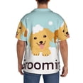 thumbnail image 7 of Goofa Cute Dog In Bathtub1 Printed Men's Casual Short-sleeved Shirt,Lightweight Breathable Button-down,Summer Casual men's top,Versatile Fashion shirt-Medium, 7 of 7