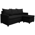 thumbnail image 4 of Sala Esquinera Modular El Bazar Store Vancouver Negro 175x130 cm Sofa Lado derecho ó izquierdo Económica, Tela Lino, 4 of 5