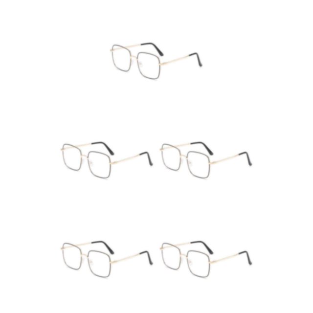 Guardurnaity Gafas para miopía con lentes antiazules, gafas cuadradas para ordenador, gafas graduadas para mujer, hombre, estudiante, grado dorado Type2 NO2