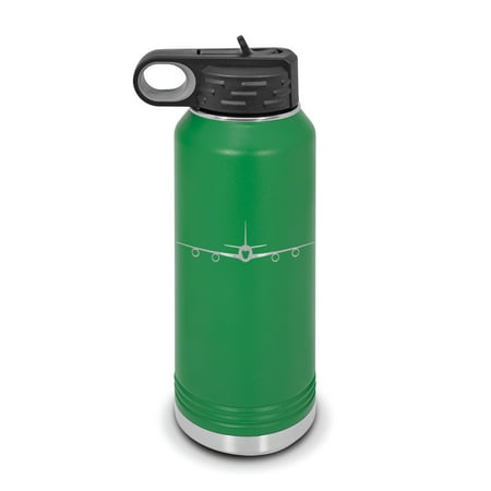 

KC-135R Stratotanker Water Bottle 32 oz - Laser Engraved w/ Flip Top Straw - Stainless Steel - Vacuum Insulated - Double Walled - Drinkware - kc135r kc135 367-80 707 aerial refueling tanker - Green