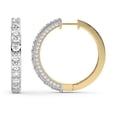 thumbnail image 1 of Boucle d'Oreille Créole en Diamant de Laboratoire / Boucles d'Oreilles Créoles Emerson de Forme Ronde Certifiées IGI de 2 Carats / Or Jaune 14K / Monture à Griffes Qualité FG-VS1-VS2 / Friendly Diamonds, 1 of 5