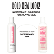 oVertone Daily Color Depositing Conditioner 8oz Temporary Hair Dye Conditioner, Shea Butter & Coconut Oil Moisturizing Vegan & Cruelty-Free, For All Hair Types & Color-Treated Hair, Cotton Candy Pink