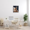 thumbnail image 2 of Gymnastics Musician Girl Instruments Abstract Painting Jet Black Framed Art Print Wall Art, 2 of 6