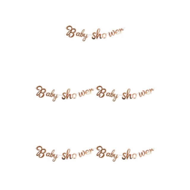 kurtrusly Wide Application And Reusable Shower Banner For Versatile Celebrations Outdoor Rose Gold babyshower 5Set