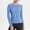Blue, variant on Women's Summer Clothes, Fitness Tops for Yoga Running and Daily Wear Long Sleeve Round Neck Active Tee