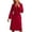 Red, variant on Womens Long Pea Coat Notch Lapel Trench Coat Winter Long Jacket with Belt Color: Beige Size: L
