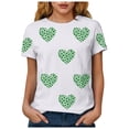 thumbnail image 4 of GEWSEY Women's St Patrick's Day T-Shirt Lucky Irish Shamrock Paddy's Day Graphic Tees Tops (White, L), 4 of 8