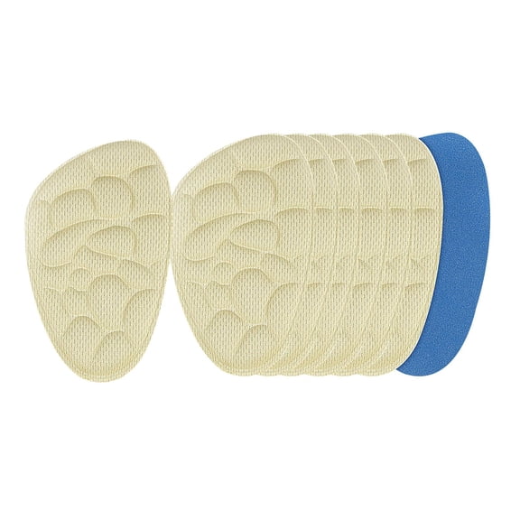 Wswqop 8 Pack Non-Slip Metatarsal Pads, All Day Comfort, Reusable Cushions for Foot And Apricot