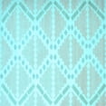 thumbnail image 1 of Ahgly Company Indoor Square Abstract Light Blue Contemporary Area Rugs, 6' Square, 1 of 4