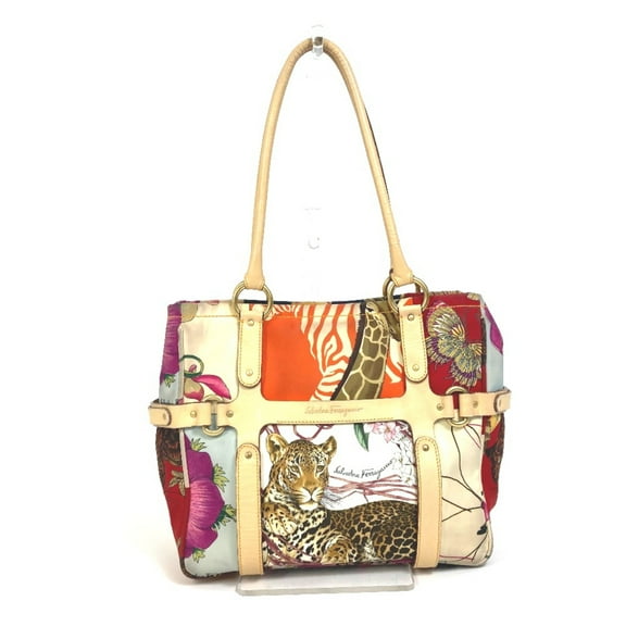 Pre-Owned Salvatore Ferragamo Shoulder Bag Hand Bag Tote Bag Multicolore (Good)