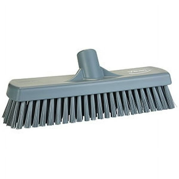 Vikan 12" Deck/Wall Scrub- Stiff - Gray (1 Unit)
