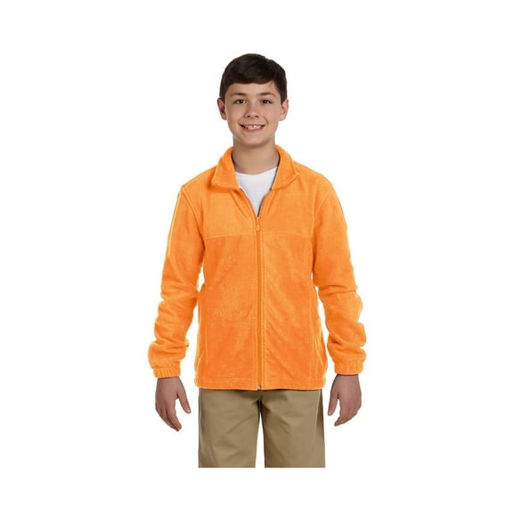 Harriton Big Boy's Full-Zipper Polyester Fleece Pullover, Style M990Y