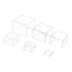 thumbnail image 4 of 6 piezas de elevadores de buffet con base hueca, soportes apilables, organizadores, estantes para Claro, 4 of 9