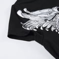 thumbnail image 5 of DHFJKG Gothic Clothes For Women T Shirt Punk Floral Print Short Sleeve Slim Fit Graphic Tees Summer Vintage Tshirts Soft Tops, 5 of 9