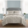 VCNY Home Solid Textured 3-Piece Julie Bedding Comforter Set, Multiple Colors and Sizes Available