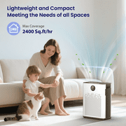 Air Purifiers for Allergies and Asthma up to 2215 Sq.ft, HEPA Air Purifiers with Washable Pre-Filter for Wildfire,Smoke, Pollen, Dust, Pet Fur & Odor, AP307, White+Black, 2026 New