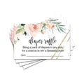 thumbnail image 1 of Graceful Floral Diaper Raffle Tickets, Rustic Baby Shower Games for Prizes, Girls Baby Shower Diaper Raffle Invitation Insert Cards Pink and Gold, 50 Pack, 1 of 4
