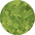 thumbnail image 1 of Ahgly Company Machine Washable Indoor Round Transitional Pistachio Green Area Rugs, 7' Round, 1 of 7
