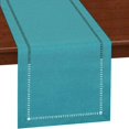 thumbnail image 2 of Grelucgo Camino De Mesa Corto Hecho A Mano Con Vainica, Color Verde Azulado, Bufanda Rectangular, 14.0 X 48.0 In, 2 of 5