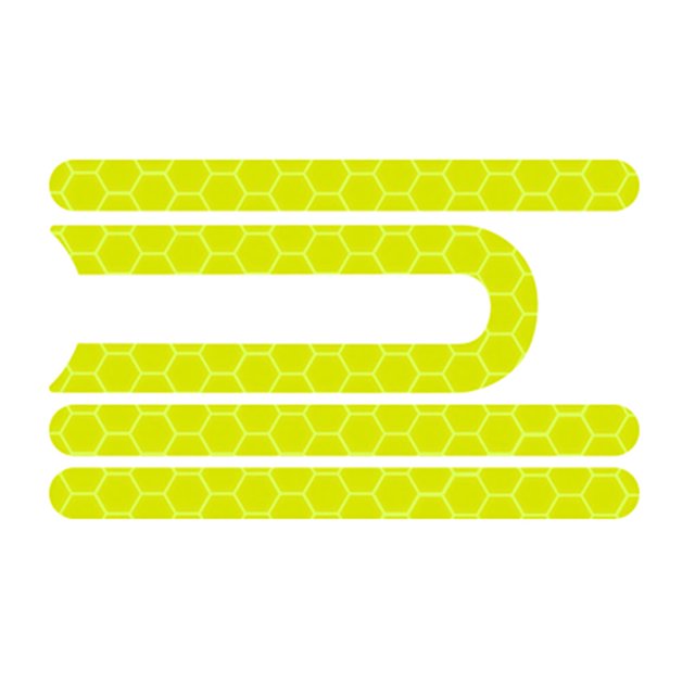 Toystoory Paquete de 44 tiras reflectantes en forma de U, calcomanía autoadhesiva para bicicleta, instalación práctica, pegatinas de seguridad para la Patinetes eléctricos Amarillo Toystoory OD000564-03