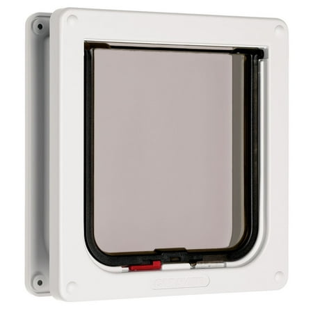 UPC: 0035368002342 | Cat Mate Locking Cat Door with 2  Door Liner – White