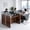 Walnut-a, variant on Modular 4-Person Office Cubicle Workstation Desk with Privacy Partition and Cable Management,Space-Saving Cubicles for Call Center,Startup,Home Office