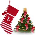 thumbnail image 2 of BinKFF Christmas Tree Decoration - 16.5 Inches Christmas Stockings with Initials, Large Embroidered Letter Knit Christmas Stocking for Family Holiday Decorations and Xmas Gift, 2 of 9