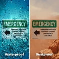 thumbnail image 6 of (2 Pack) Ammonia Diffuser Control With Symbol OSHA Emergency Sign 14 Inch X 10 Inch Plastic Sign, Weather Resistant, UV Protected for Workplace, Business, and Construction Site, Made in, 6 of 8